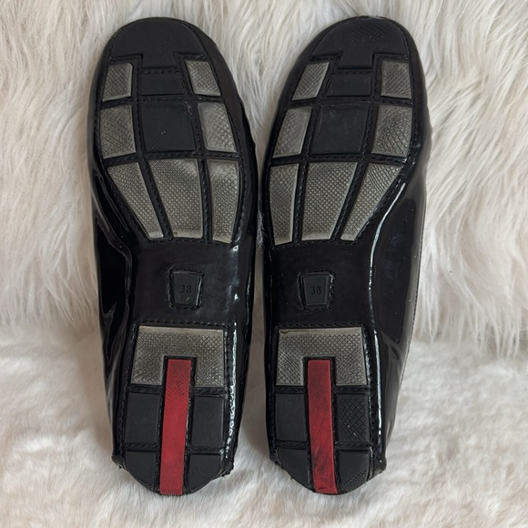 Prada Authentic Italian Patent Leather Driving Moccasins Women's 38 - Picture 3 of 6